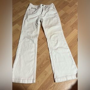 White wide leg/boot leg pants